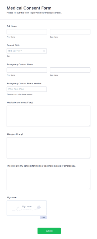 Medical Consent Form Template