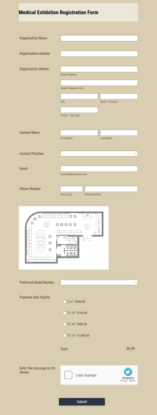 Medical Exhibition Registration Form Template