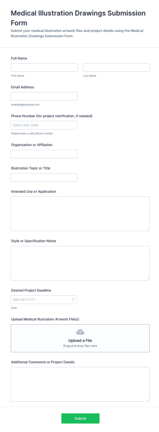 Medical Illustration Drawings Submission Form Template