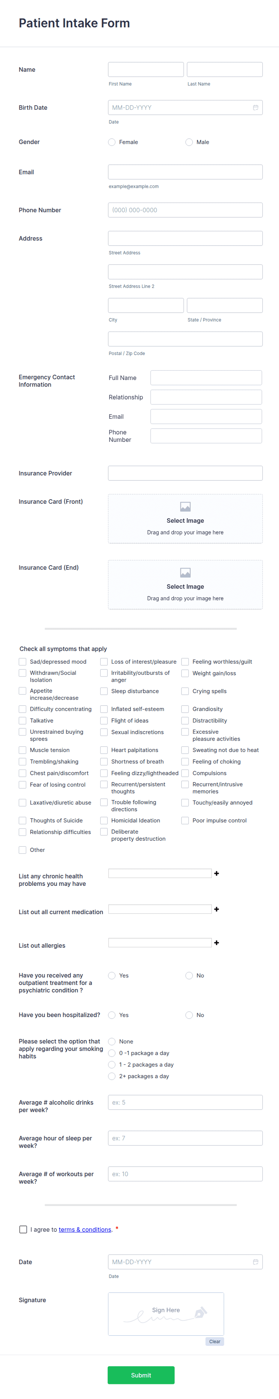 Patient Form.pdf Medical Patient Intake Form Template | Jotform