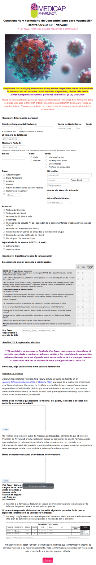 Medicap Spanish Covid Consent