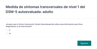 Medida De Síntomas Transversales De Nivel 1 Del DSM 5 Autoevaluada: Adulto
