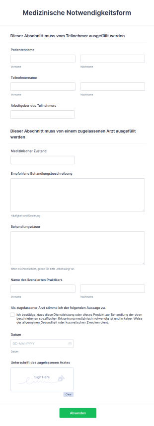 Medizinische Notwendigkeitsform
