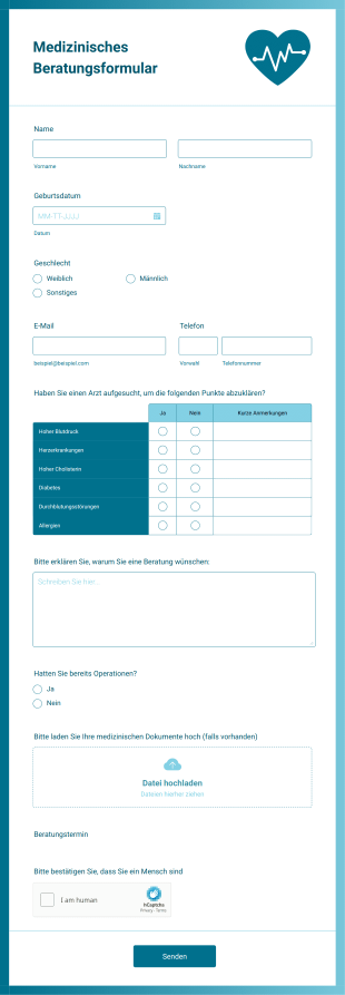 Medizinisches Beratungsformular