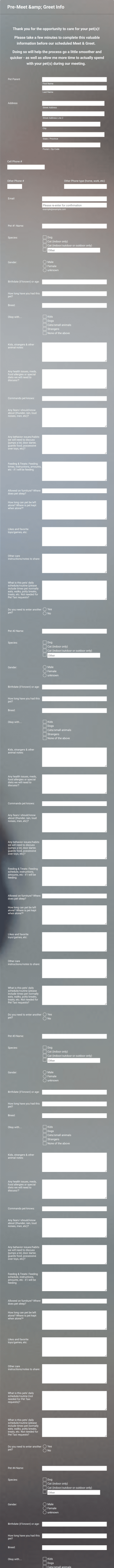 Meet And Greet Request Form Template