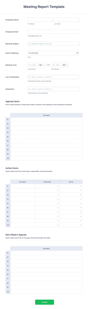 Meeting Report Template