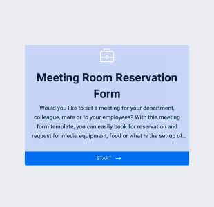 Meeting Room Reservation Form Template