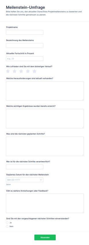 Meilenstein Umfrage