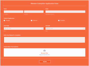 Member Exemption Application Form Template