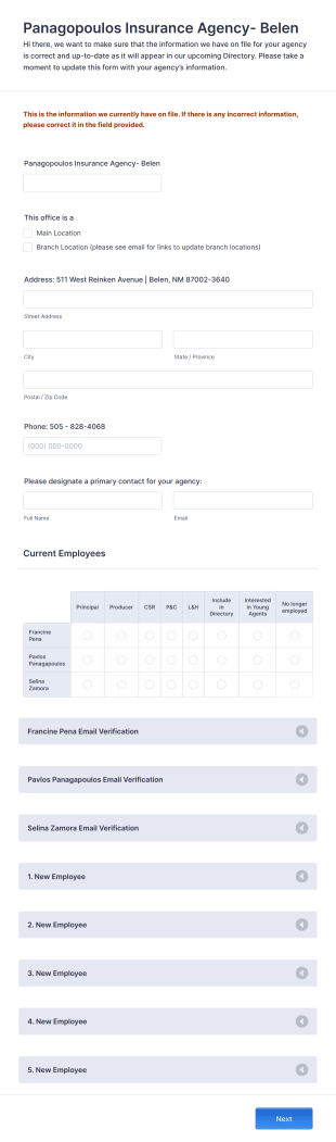 Member Verification Form Template