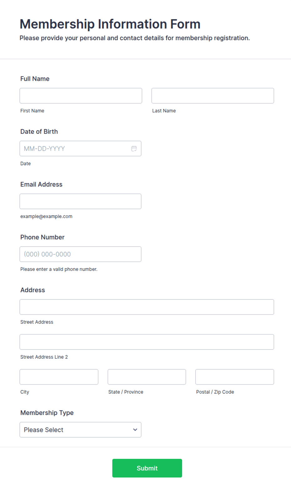 Membership Information Statistical Significance