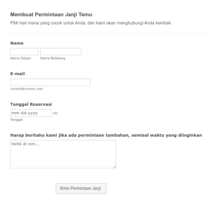 Membuat Permintaan Janji Temu