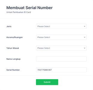 Membuat Serial Number Form Template