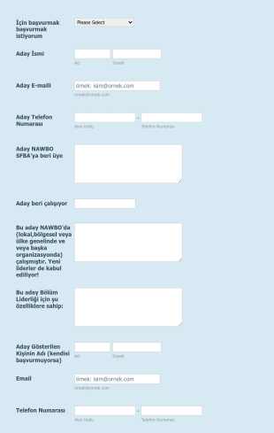 Memur Adaylık Form Template