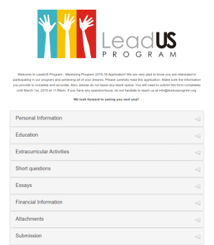 Mentoring Program Application Form Template