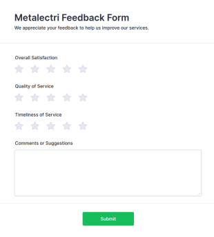 Metalectri Feedback Form Template