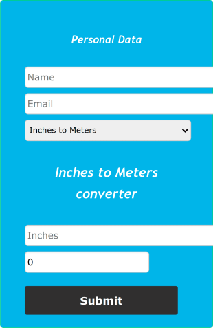 Meters To Inches Converter Form Template