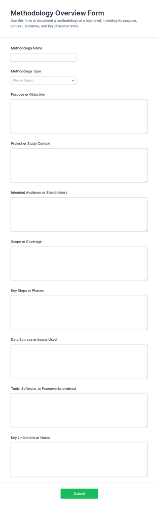 Methodology Overview Form Template