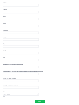 Mexico Form Template