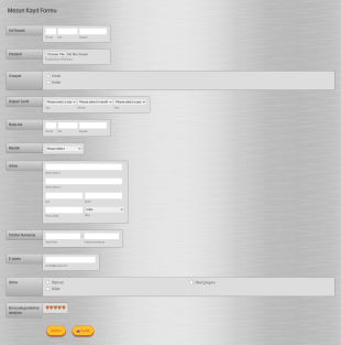 Mezun Kayıt Form Template