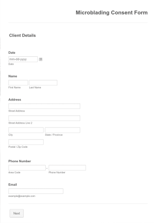 Microblading Consent Form Template