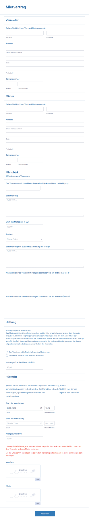 Mietvertrag (shareyt)
