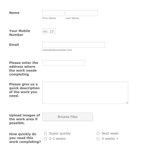 Milton Keynes Handyman Quotation Form Template