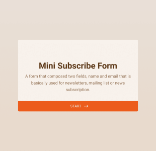 Mini Formulaire D'abonnement Form Template