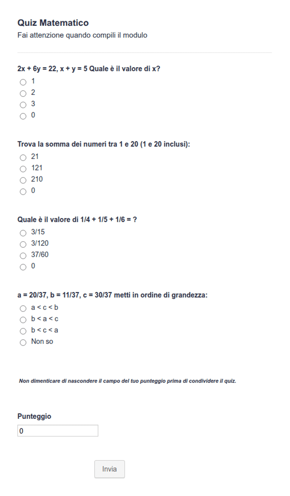 Test Matematica Immagini Di Test Di Matematica