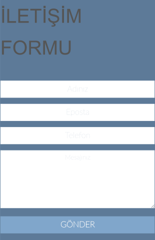 Minimal İletişim Form Template
