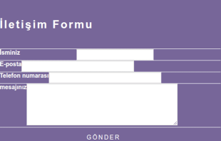 Minimalist İletişim Form Şablonu