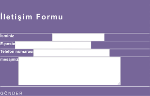 Minimalist İletişim Form Template