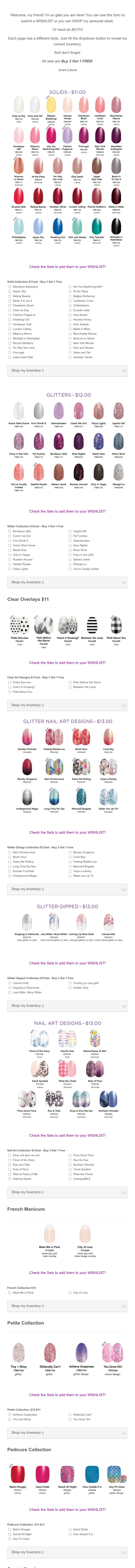 Manicure Wishlist Form Template