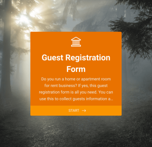 Misafir Kayıt Form Template