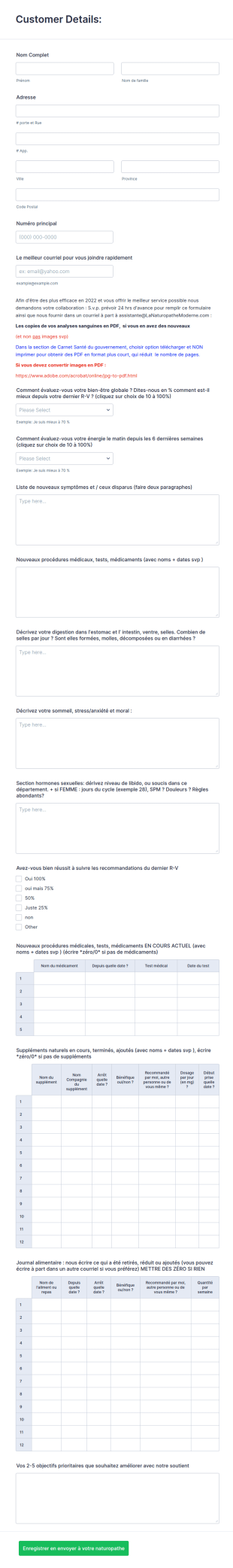 Mise à Jour De Votre Dossier De Bien être Pour R V De Suivi