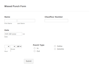 Missed Punch Form Template