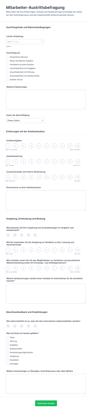 Mitarbeiter Austrittsbefragung