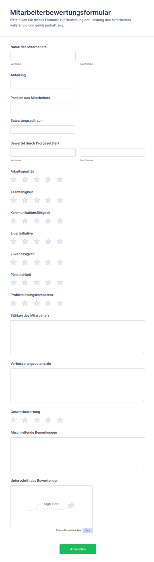 Mitarbeiterbeurteilungsumfrage