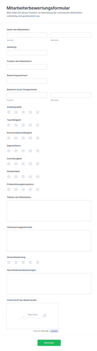 Mitarbeiterbeurteilungsumfrage