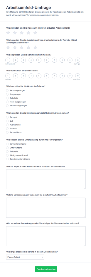 Mitarbeiterumfeld Umfrage