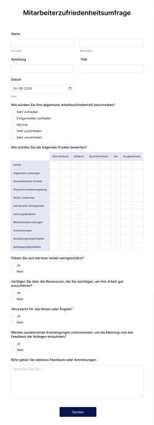 Mitarbeiterzufriedenheitsumfrage