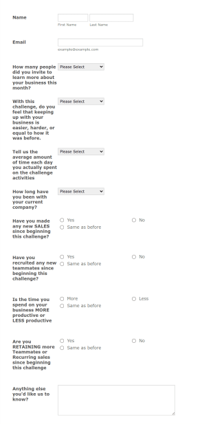 MLM 30 Day Challenge Week 2 Form Template