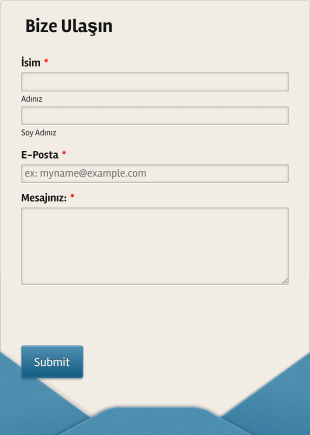 Mobil İletişim Form Template
