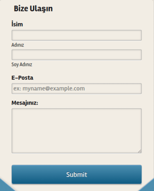 Mobil İletişim Form Şablonu