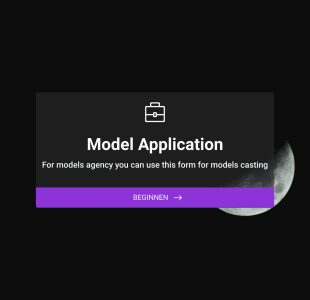 Mode Model Bewerbung Form Template