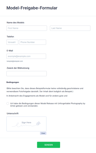 Model Freigabe Formular