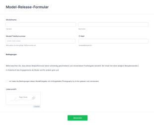 Model Release Formular Form Template