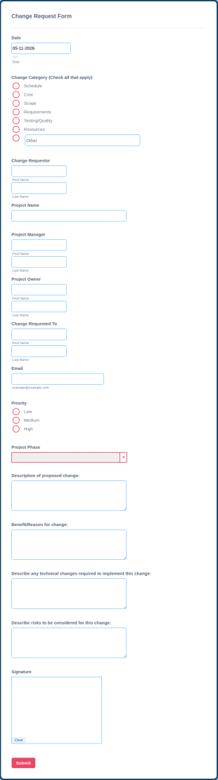 Modèle D'approbation De Demande De Modification