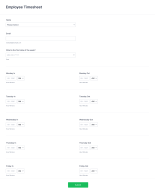 Modèle D'approbation Des Heures De Service Form Template