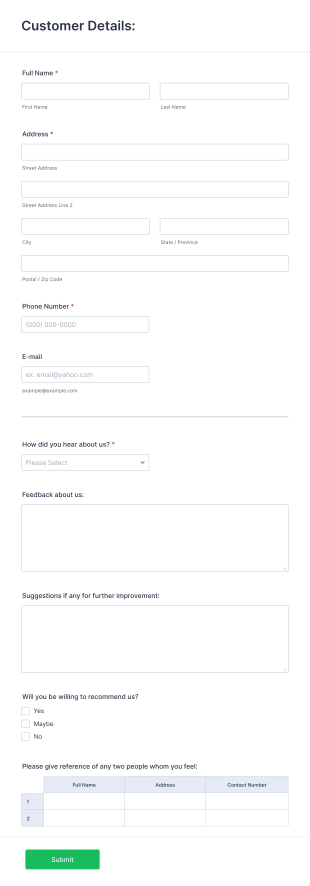 Modèle D'approbation Du Client Form Template
